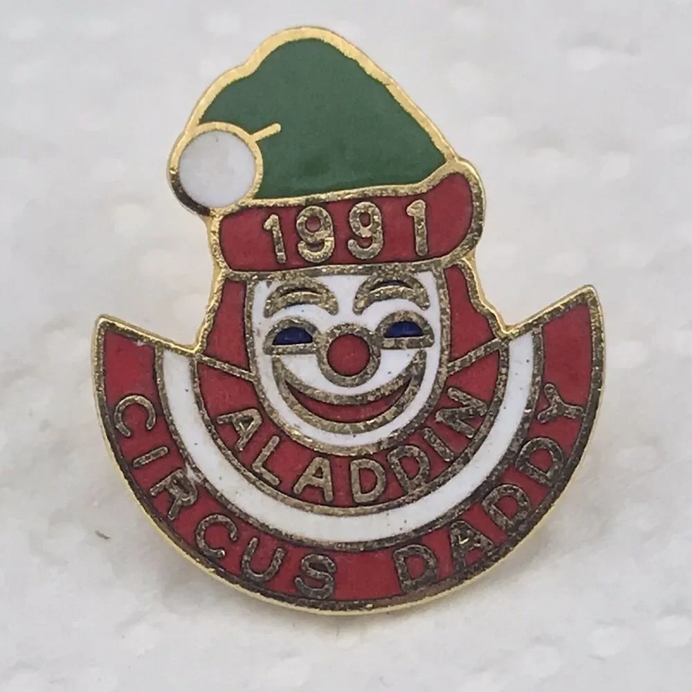 Shriners Circus Daddy 1991 Pin Clown Vintage Gold Tone Enamel Masonic Free Mason